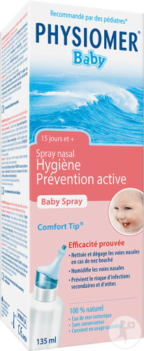 Physiomer Baby Spray Nasal Isotonique Prévention Ou En Cas De Rhume Flacon 135ml