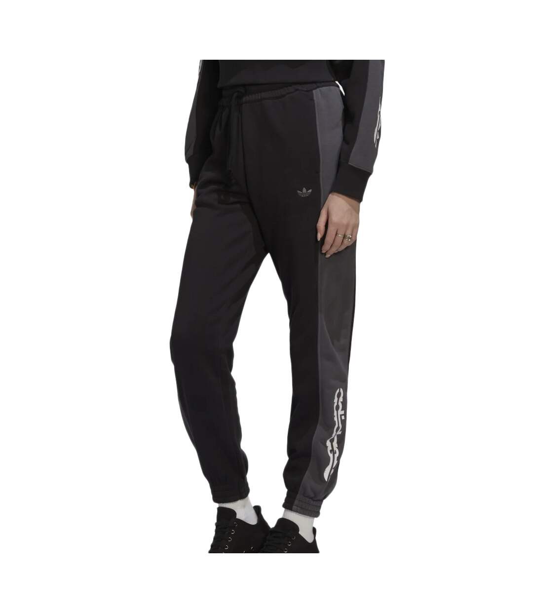 Jogging Noir/Gris Femme Adidas Cuffed