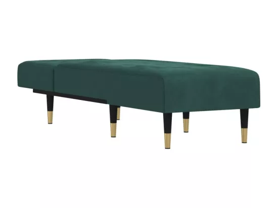 Prolenta Premium - Chaise longue vert foncé velours