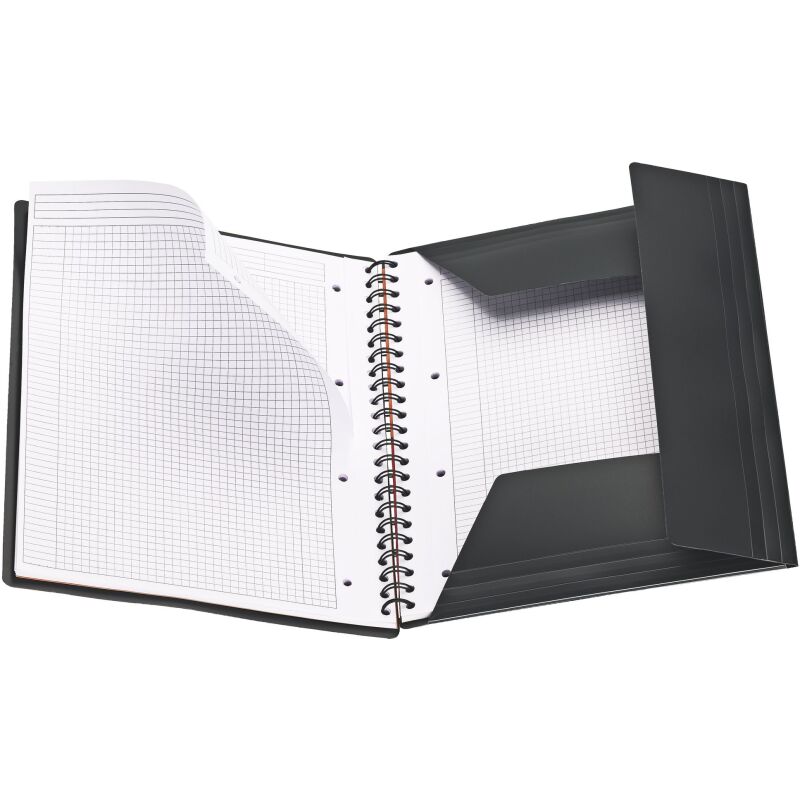 Cahier spirale Oxford International Meetingbook A5 - petits carreaux - 160 pages