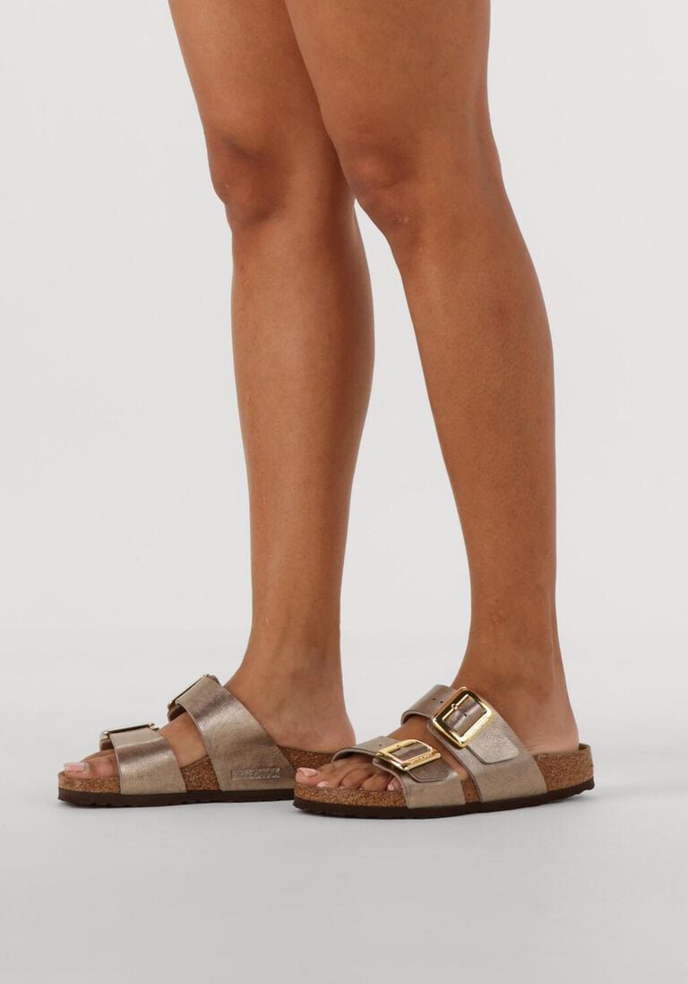 bronskleurig birkenstock slippers sydney cushion buckle