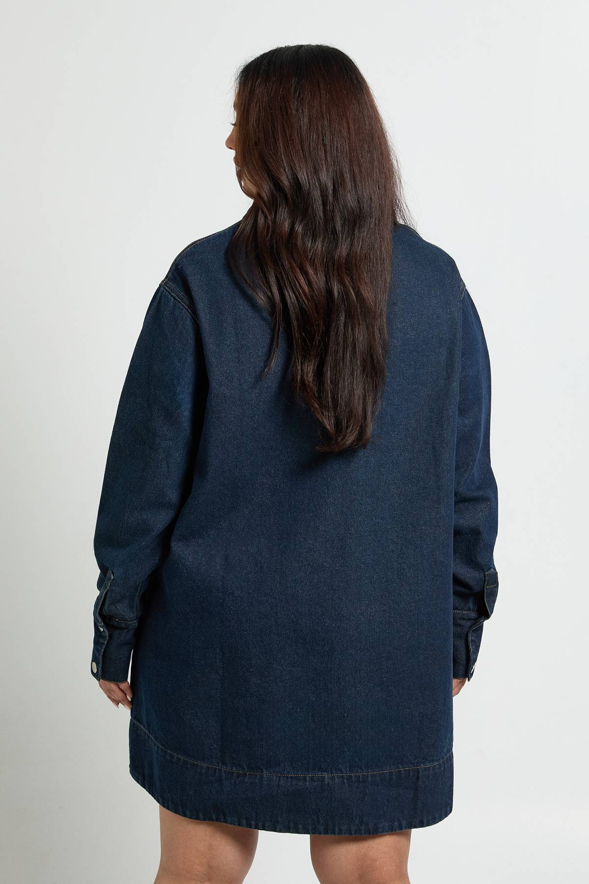 boohoo Robe en denim à manches longues