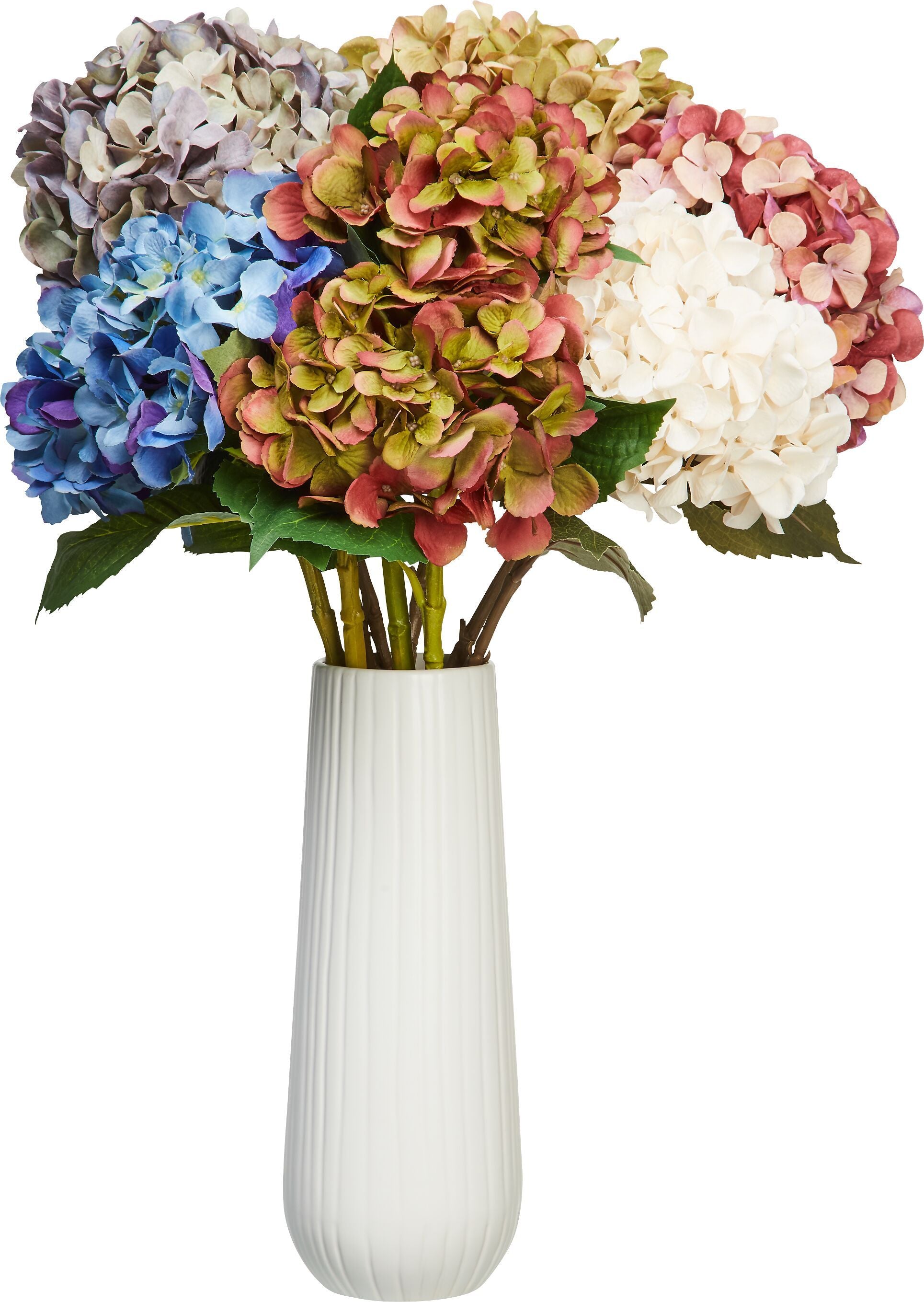 HORTENSIE Kunstpflanze - Weiss / H: 65.0 cm