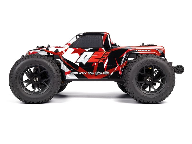 Maverick Monster Truck Quantum2 MT Flux 4WD Rot, ARTR, 1:10 Off-Road RC Modell mit Brushless Allradantrieb