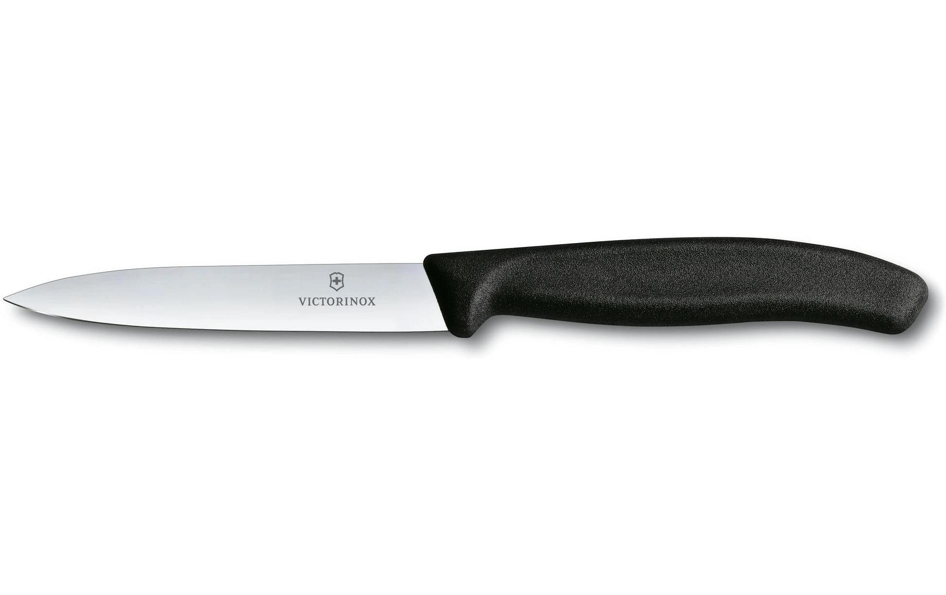 Gemüsemesser Swiss Classic 10 cm, SchwarzMittelspitzes Gemüsemesser