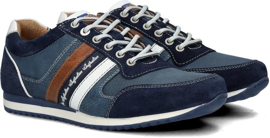 Australian Blauwe Suède Lage Sneakers Camaro Multicolor Heren