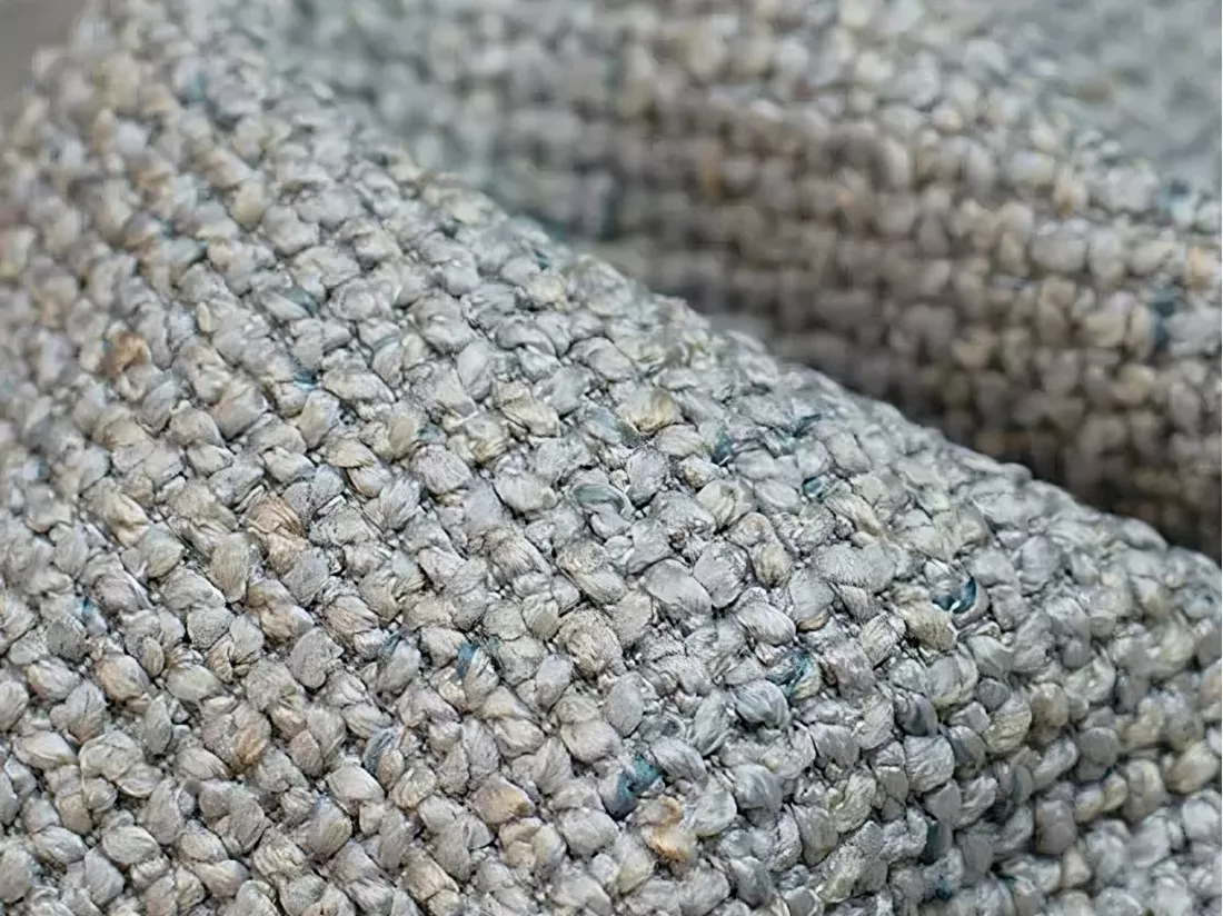 Module avec accoudoirs droit en tissu texturé - gris clair - EKAHI