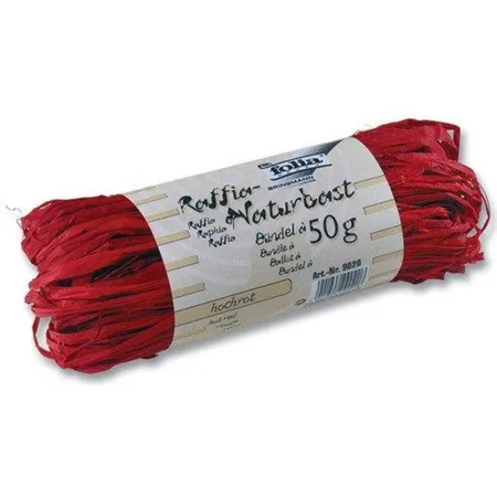 Folia Naturbast Raffia, hochrot, 50g