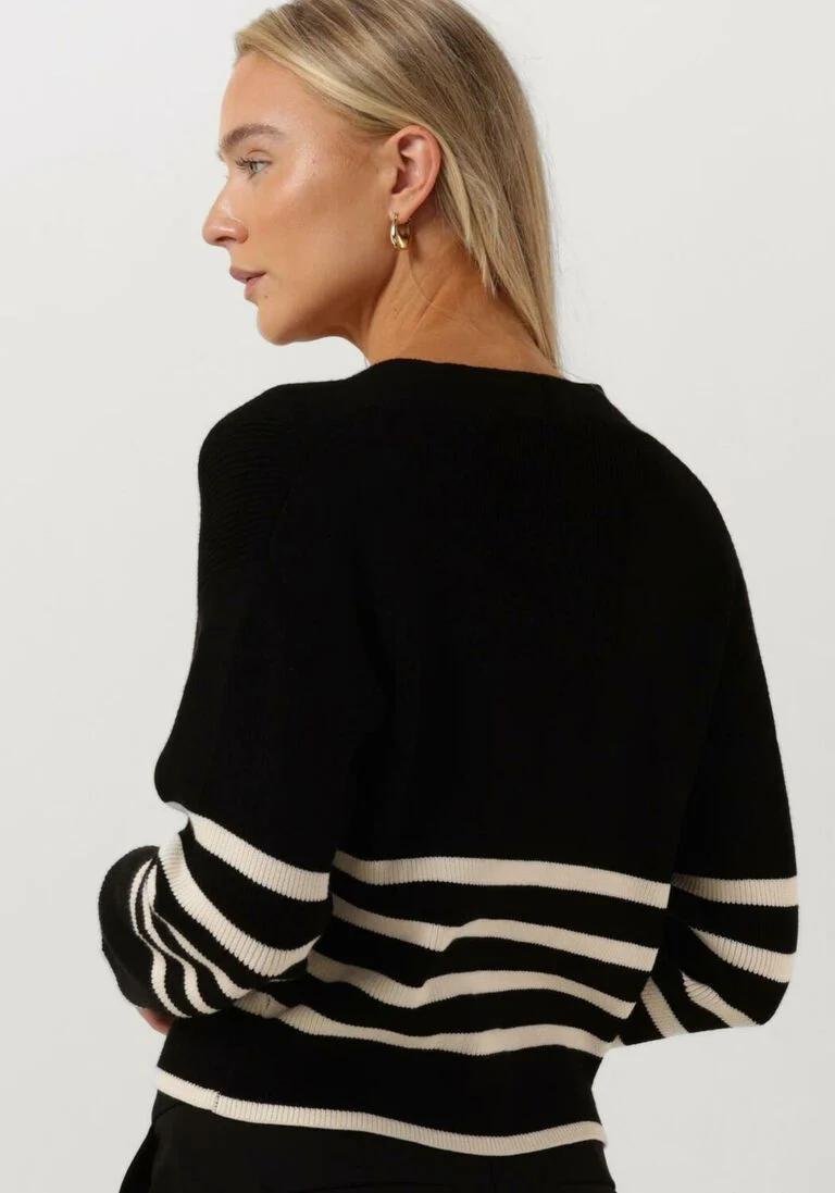 NOTES DU NORD zwarte notes du nord vest gaia cardigan