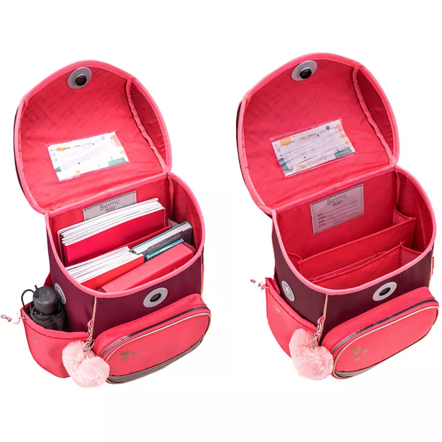 Belmil Schulranzen Premium Compact Plus Schulranzen Coral