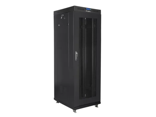 Lanberg - Rack kabinet - med display, 4 køleblæsere - sort, RAL 9004 - 37U - 19