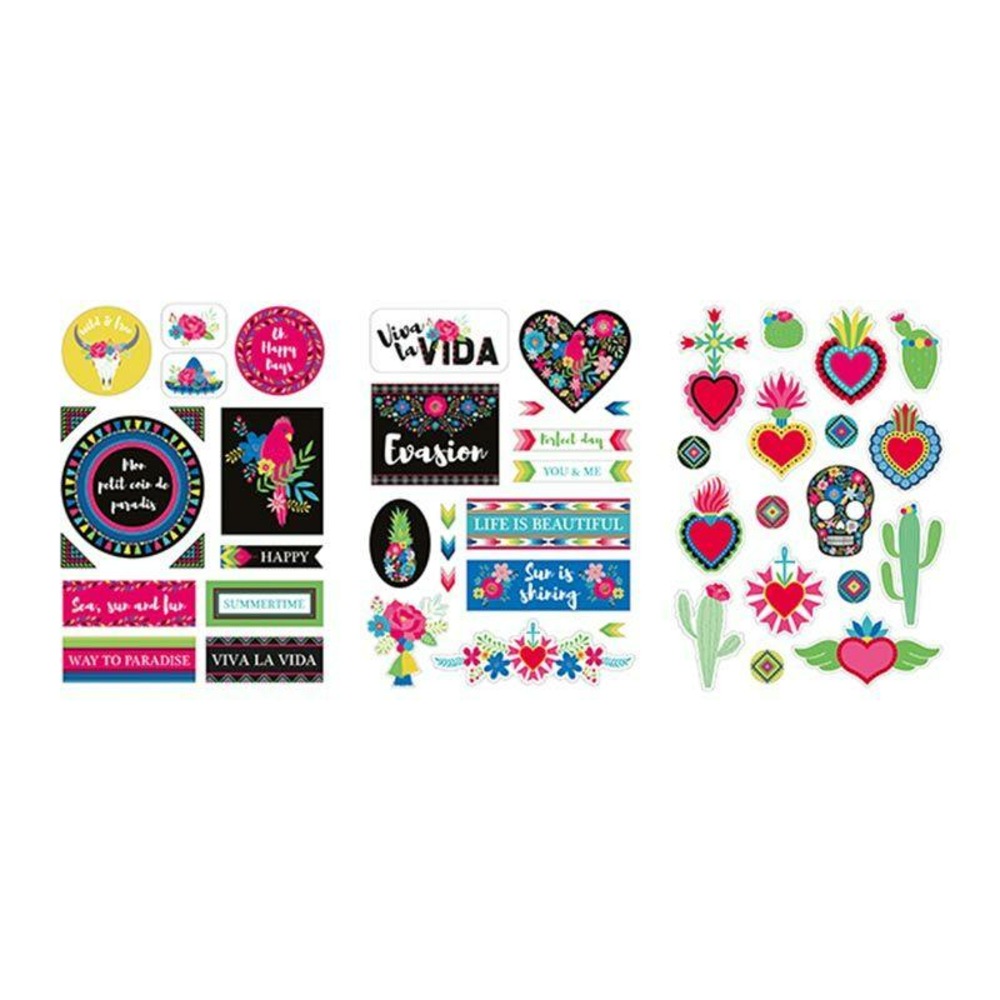3 stickers cartonnés - viva la vida