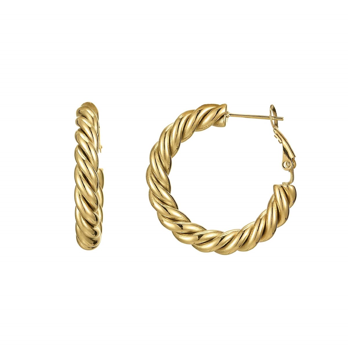 Boucles créoles torsadées