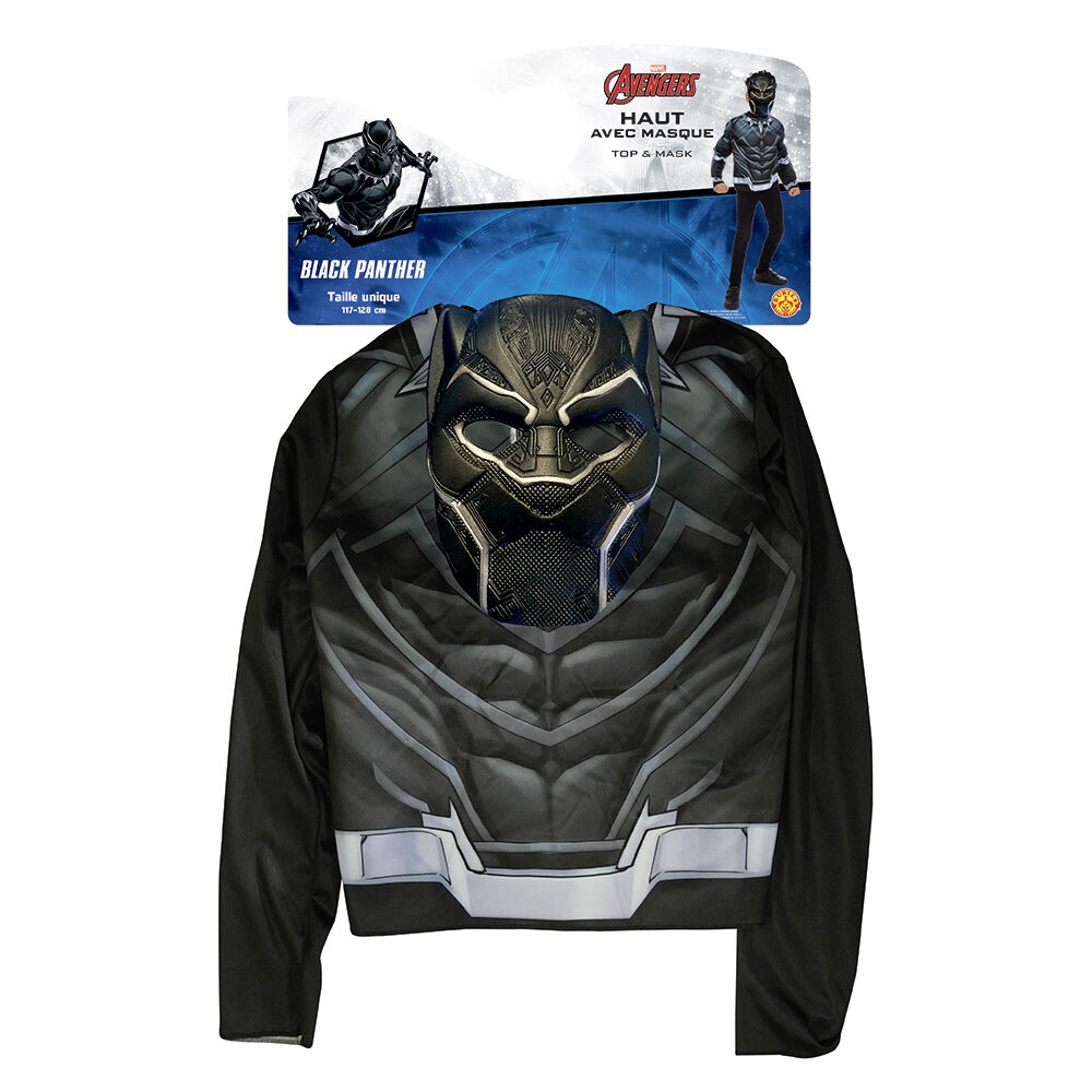 Haut avec masque Black Panther Avengers Taille unique