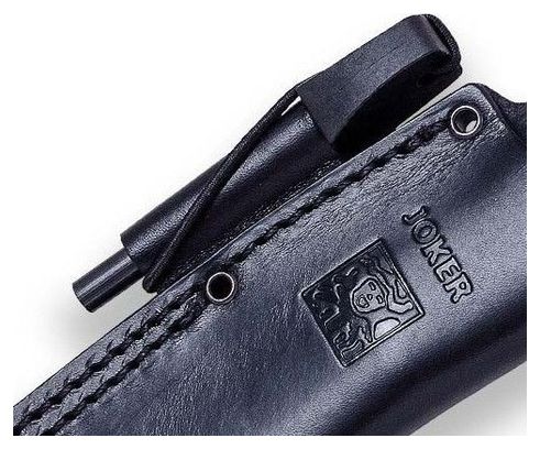 Couteau de survie Joker BS9 Lynx CN111-P avec étui en cuir  allume-feu-Orange