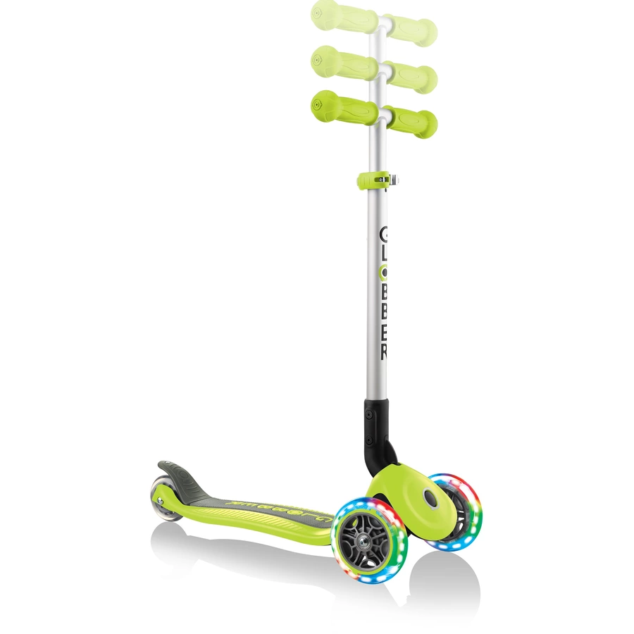 Globber Scooter Primo Foldable mit Leuchtrollen, grün