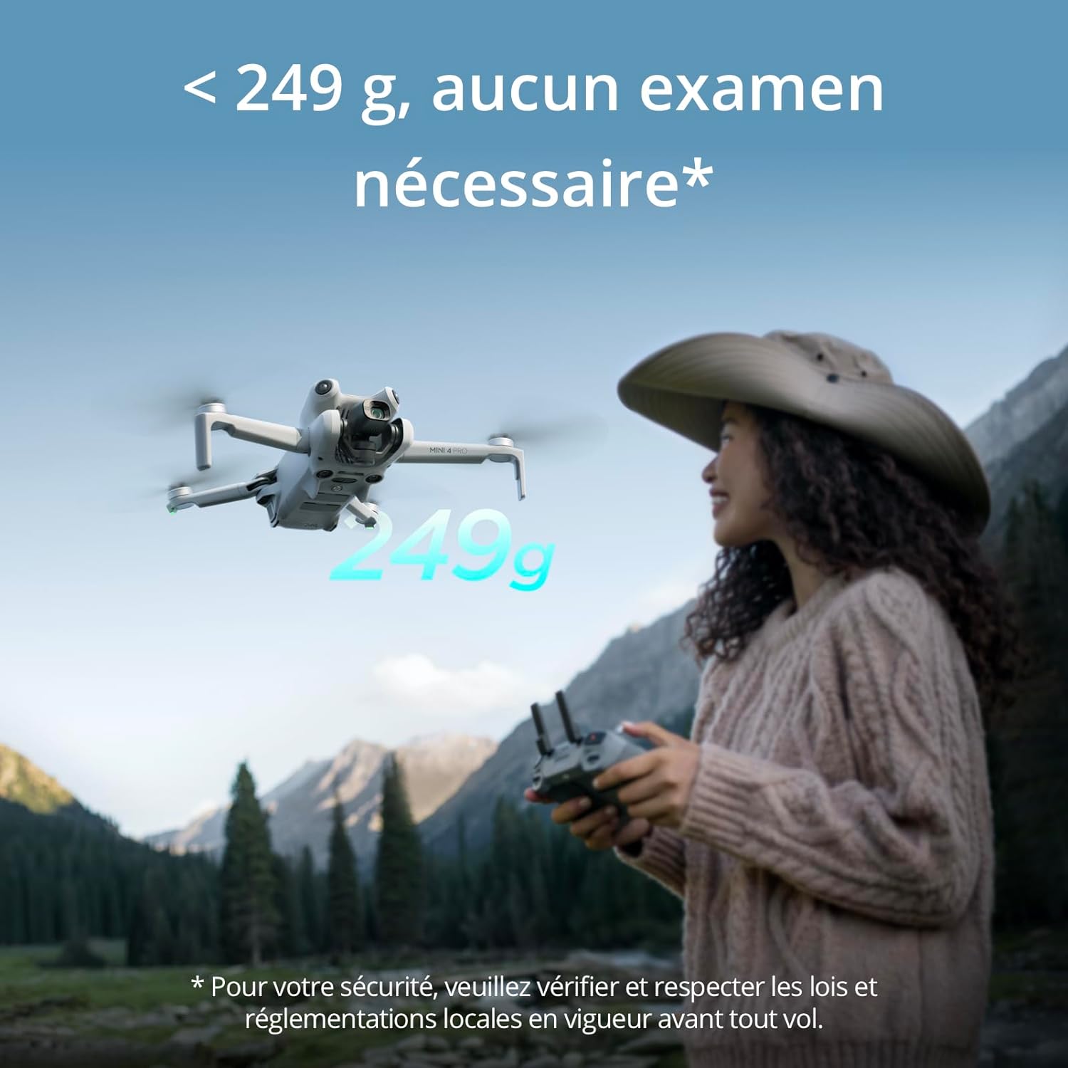 DJI Bundle DJI Mini 4 Pro Fly More avec DJI RC 2 (Radiocommande avec cran), Mini Drone Pliable avec Caméra 4K, Moins de 0,549 lb/249 g, Temps de Vol de 34 min, 2 Batteries Supplémentaires, C0