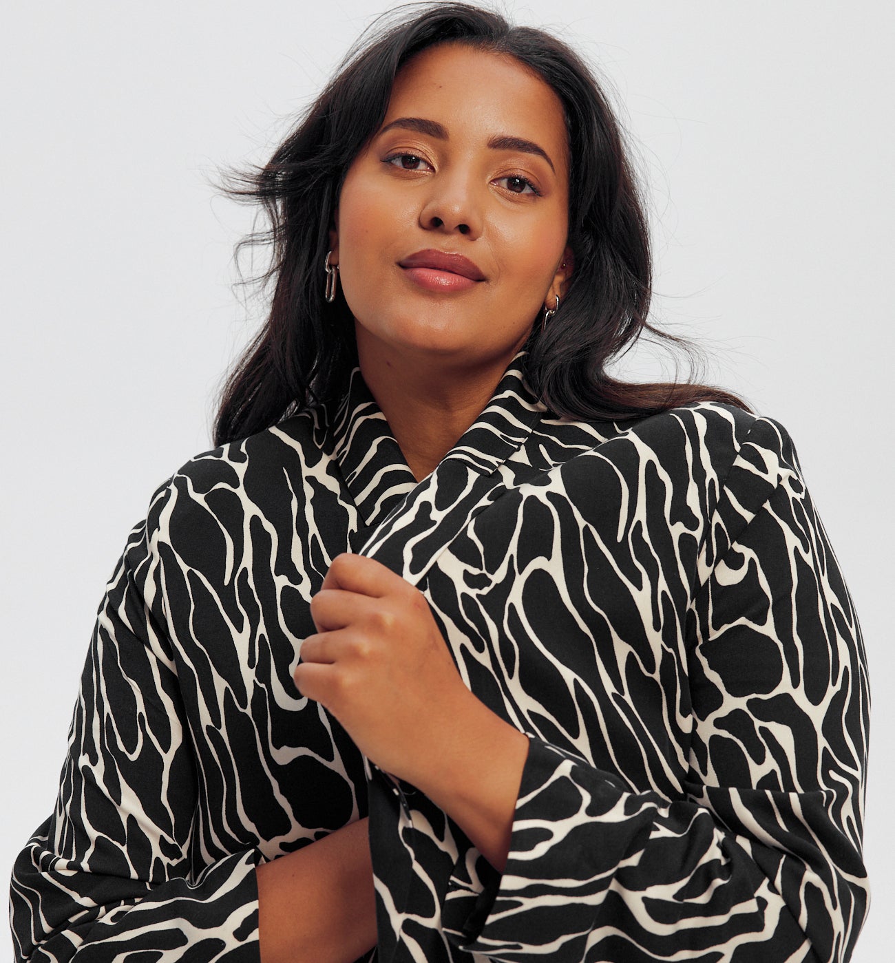 Veste de tailleur imprimée - Imprimé noir