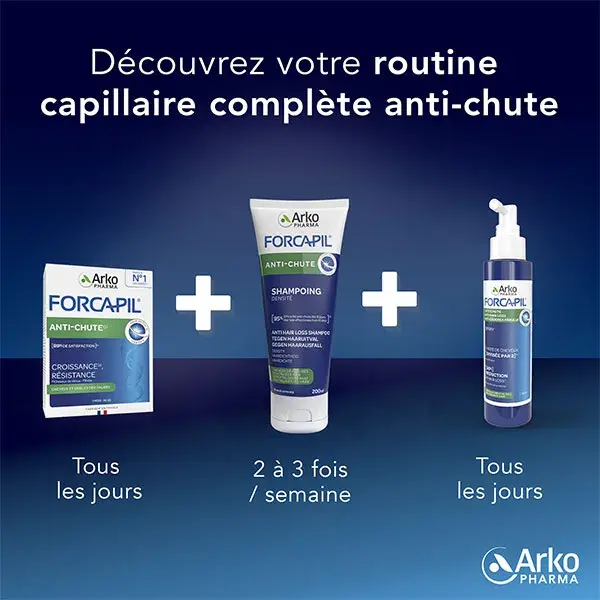 Arkopharma Forcapil Anti-Chute Cheveux Zinc Vitamine B 30 comprimés