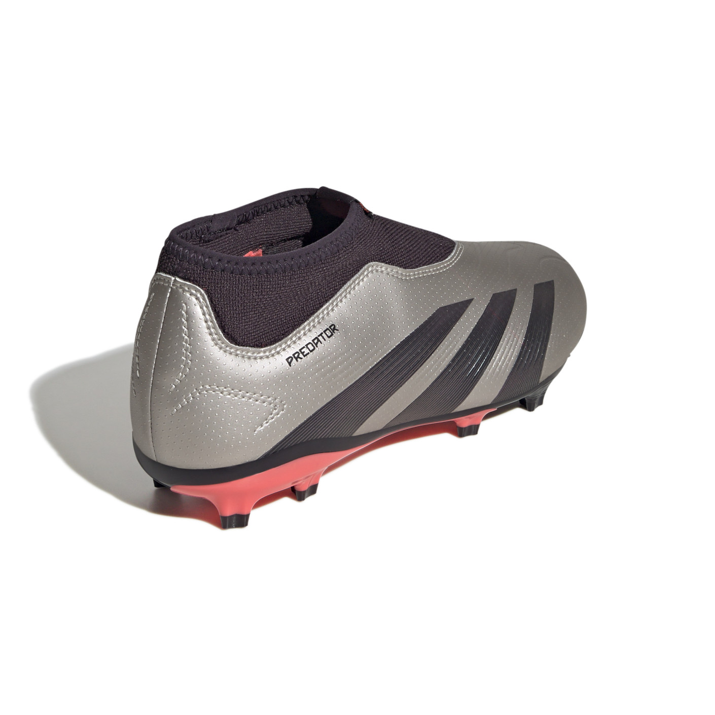 Adidas Predator League Veterloze Gras Voetbalschoenen (FG) Kids Zilver Zwart Roze