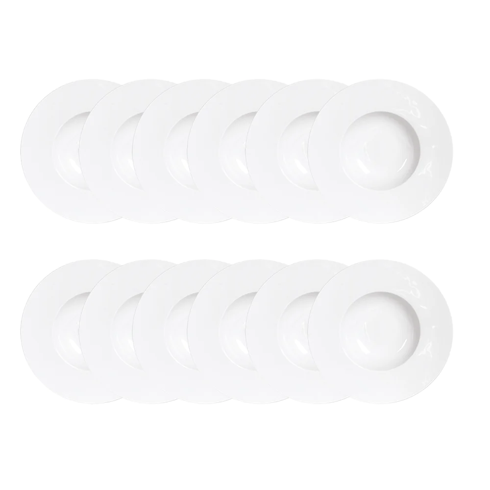Maxi lot de 12 assiettes creuse Zen 23 cm Trend'up