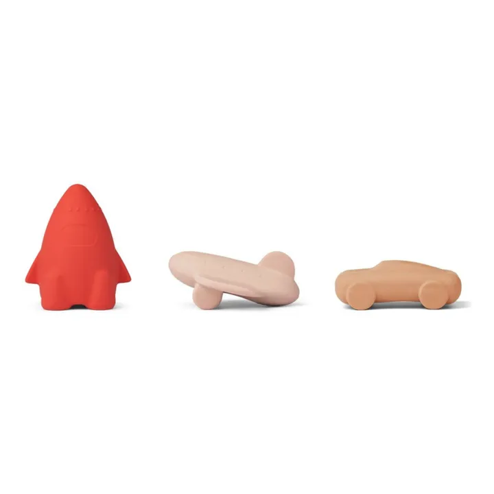 Liewood Jouets Jacob en caoutchouc naturel - Set de 3 | Vieux Rose