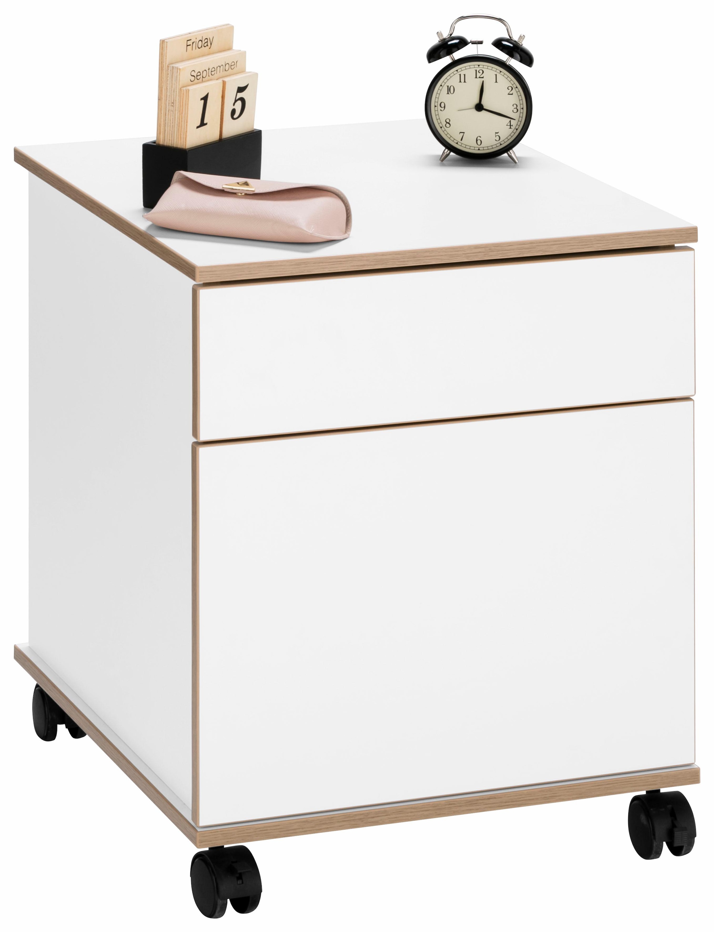 VOGL Möbelfabrik Rollcontainer »Trelle« Türen mit Soft-Close, Grifflose Optik