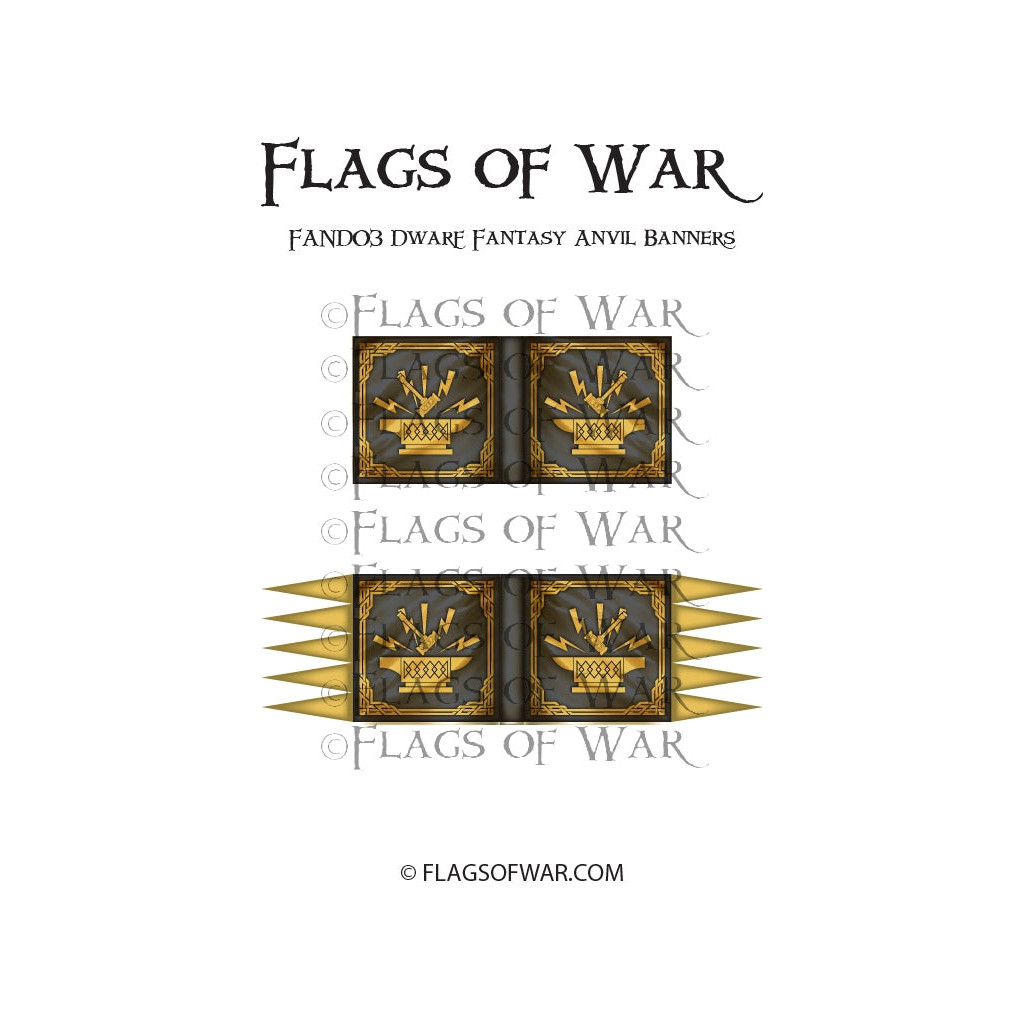 Dwarf Fantasy Anvil Banners