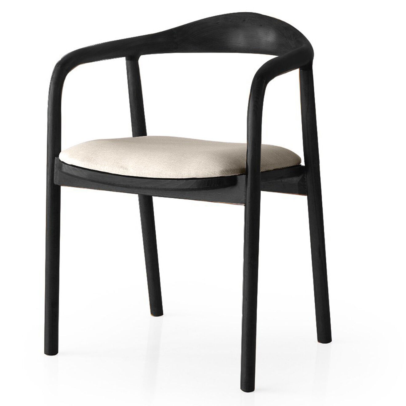 Homitis Chaise PA gris clair/noir - 52x77x51 cm