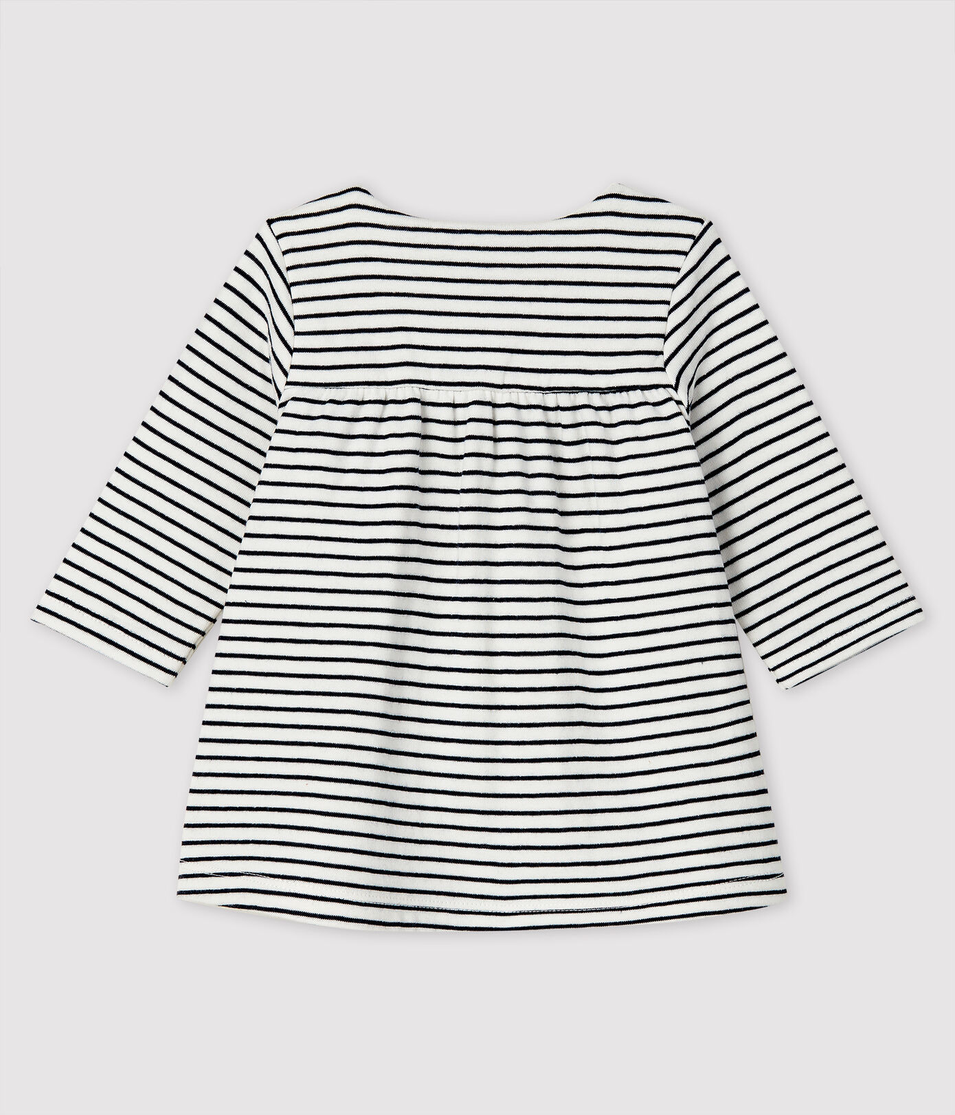 Robe à rayures manches longues bébé fille en tubique