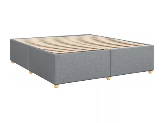 Sommier à lattes de lit avec matelas Gris clair 180x200cm Tissu