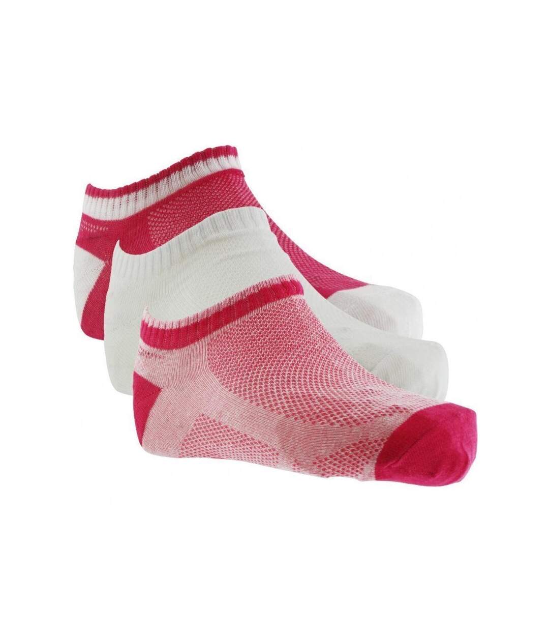 FILA Lot de 3 paires de Socquettes Femme Coton GIR Rose Blanc
