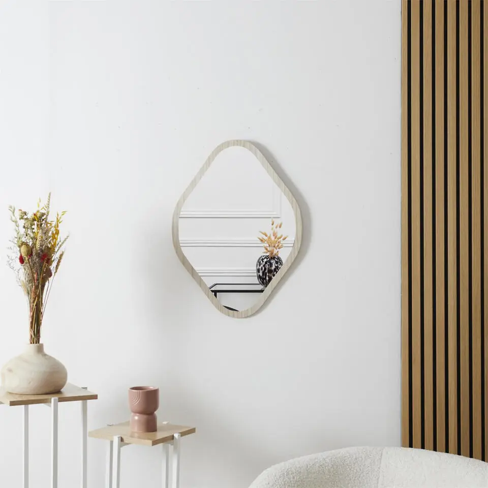 Home Deco Factory Spiegel - hout - 44 x 60 cm - wandspiegel