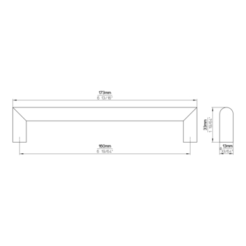 Greep Noa rvs 173mm