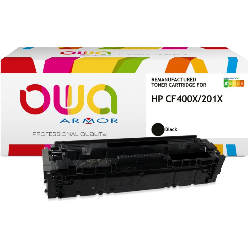 Toner remanufacturé OWA - haute capacité - Noir - pour HP CF400X