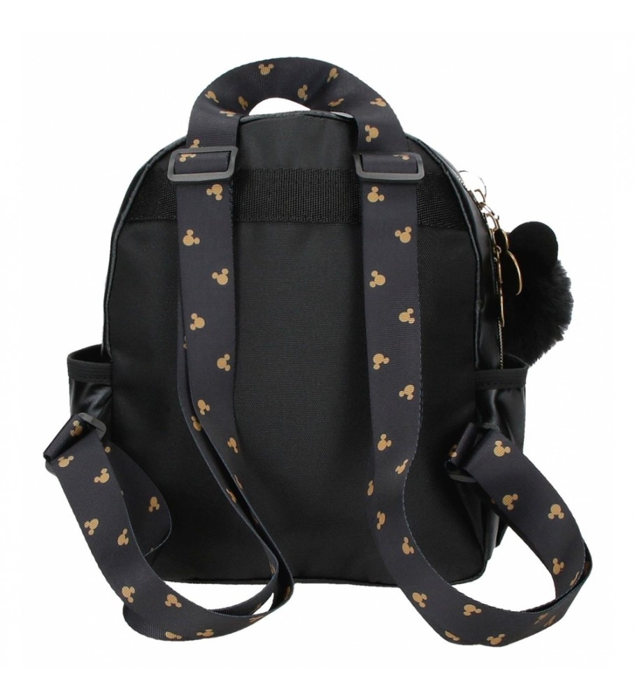 Mochila preta Joumma Bags com contorno do Mickey