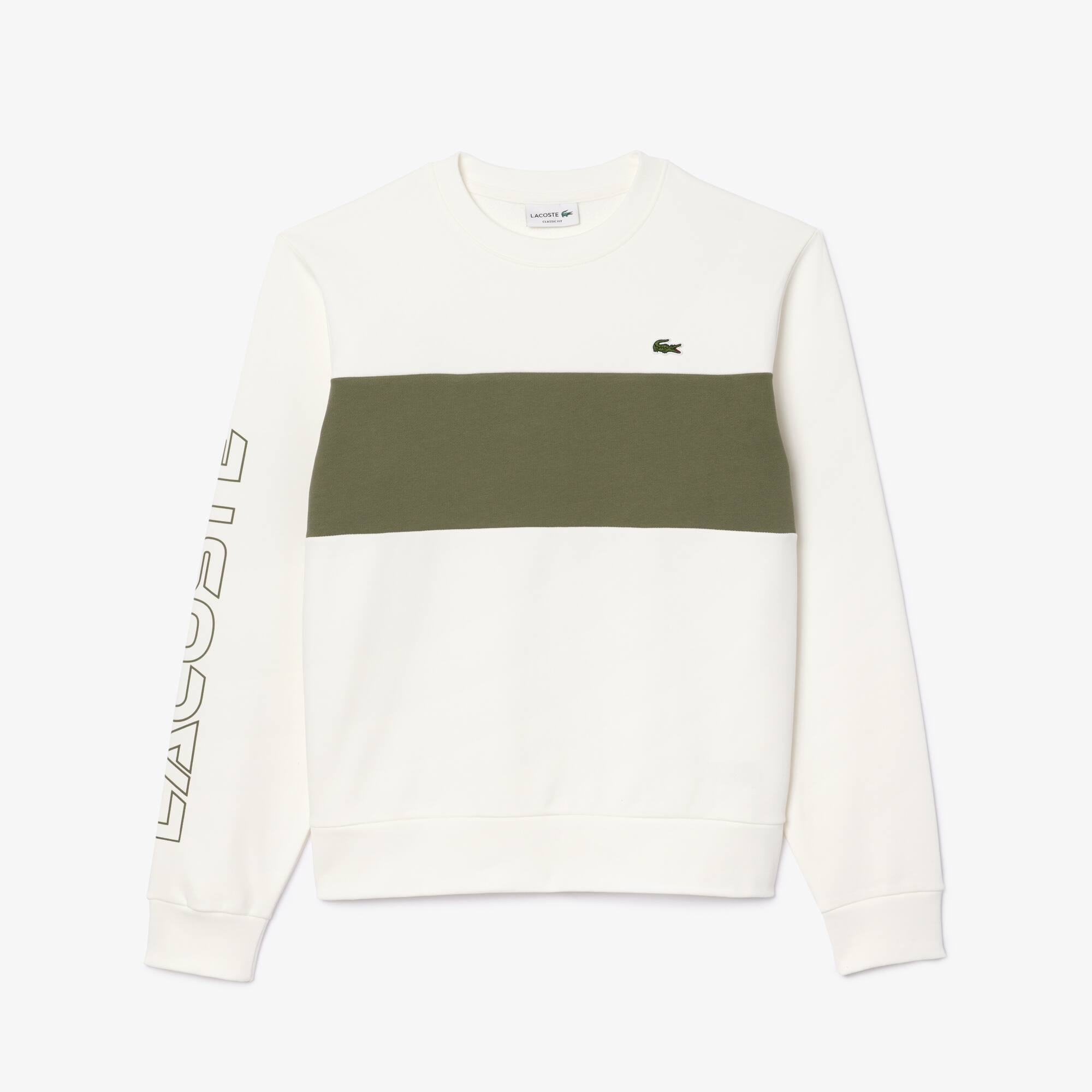 Jogger Colourblock-Sweatshirt mit 3D Aufdruck Sweatshirts - Weiss - Lacoste - Herren