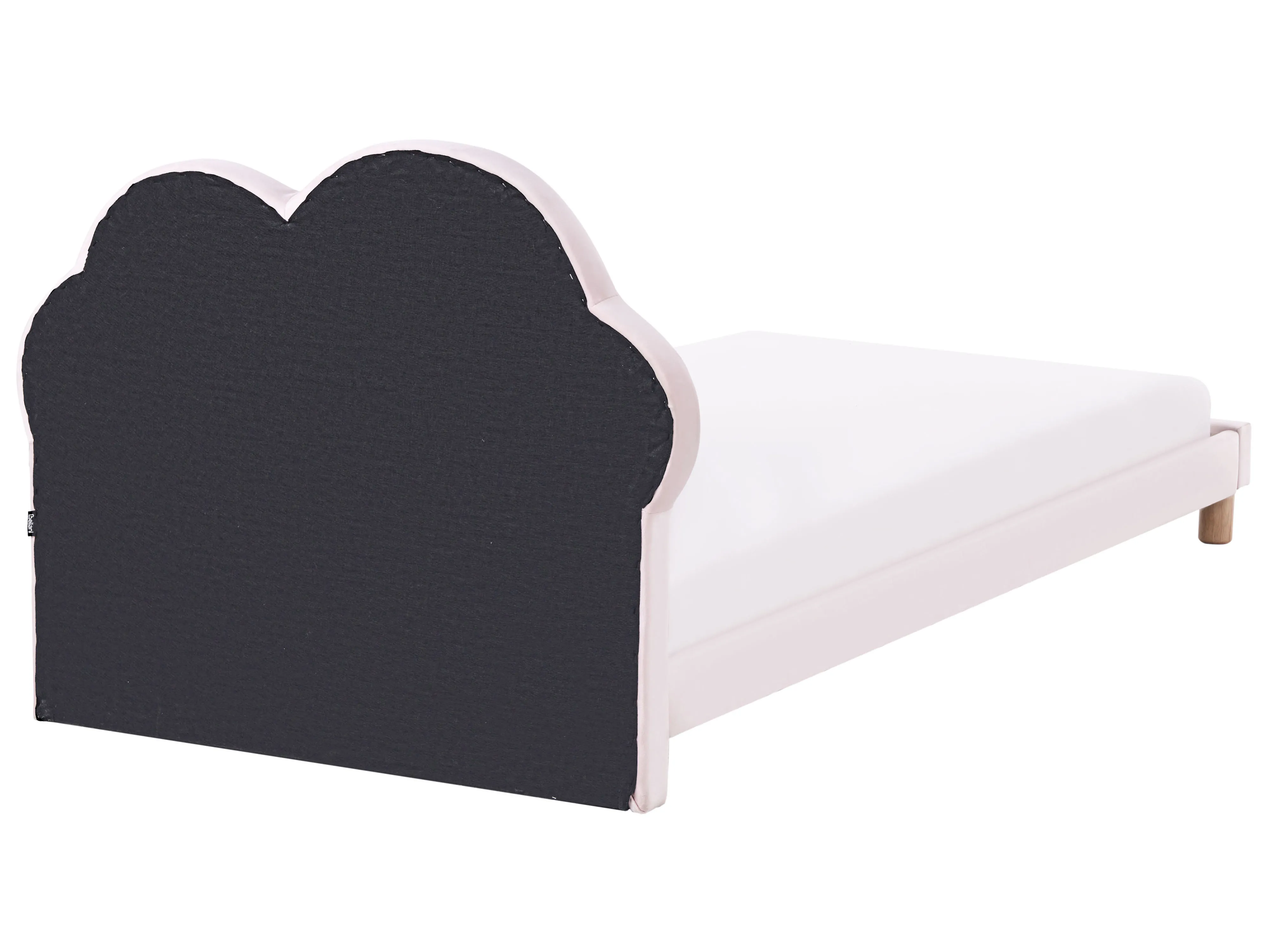 Kinderbed Wolk Fluweel MAZOU 90 x 200 cm Roze