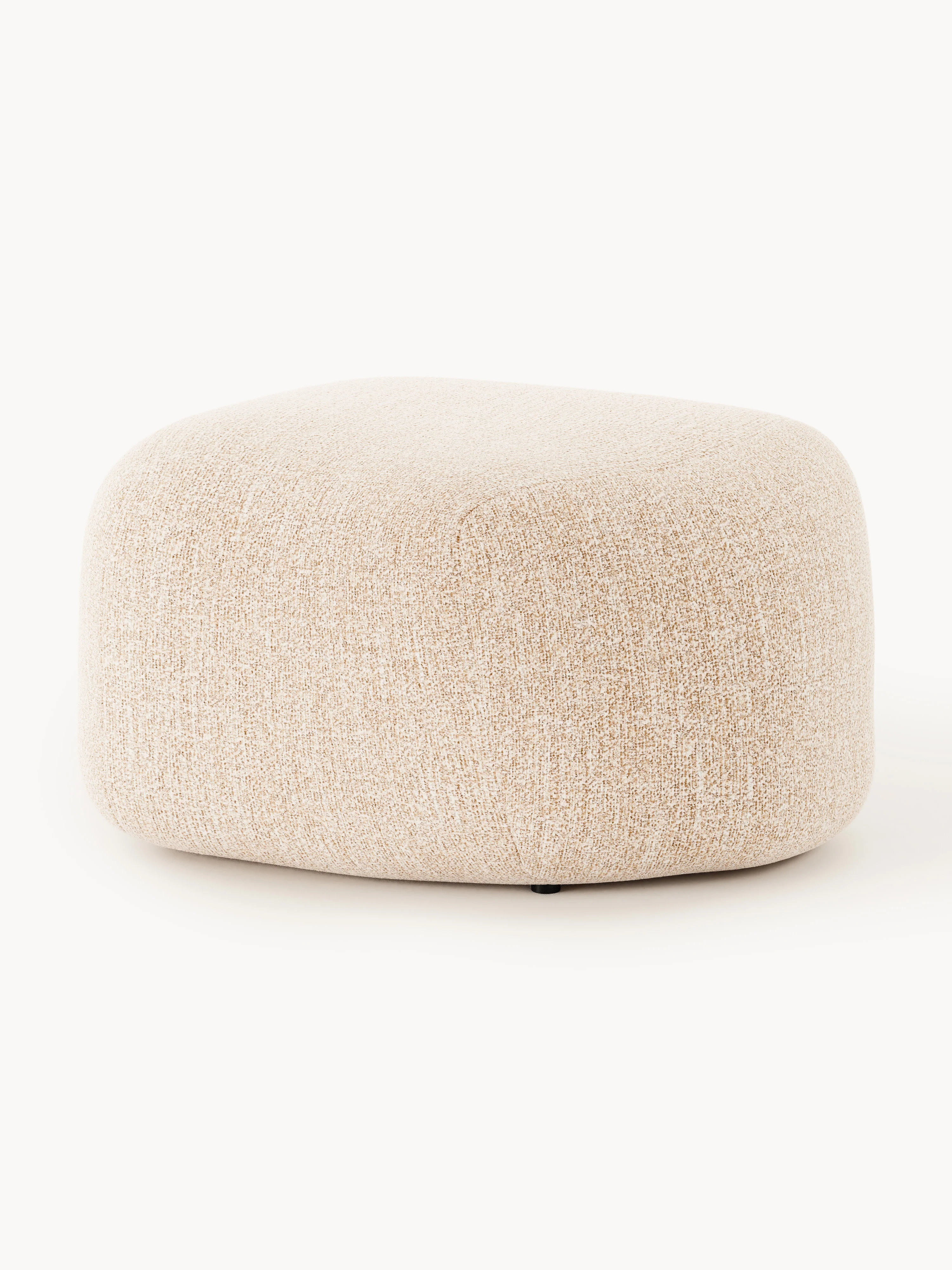 Ovale bouclé poef Wolke