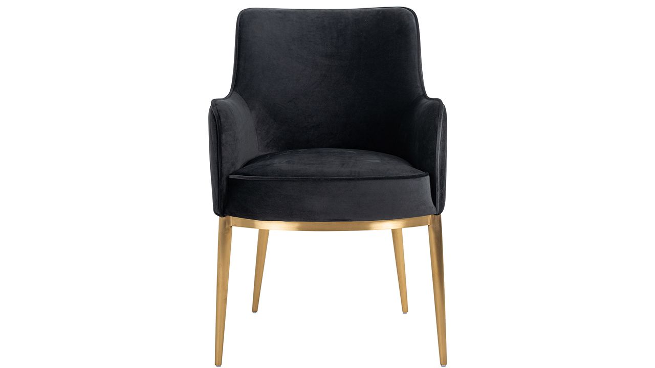 Eetkamerstoel 210837 Antraciet Velvet Breeze B59 x D65 x H86 cm
