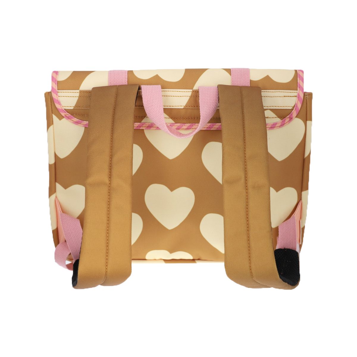 Cartable d'école coeurs beige Roodoudou
