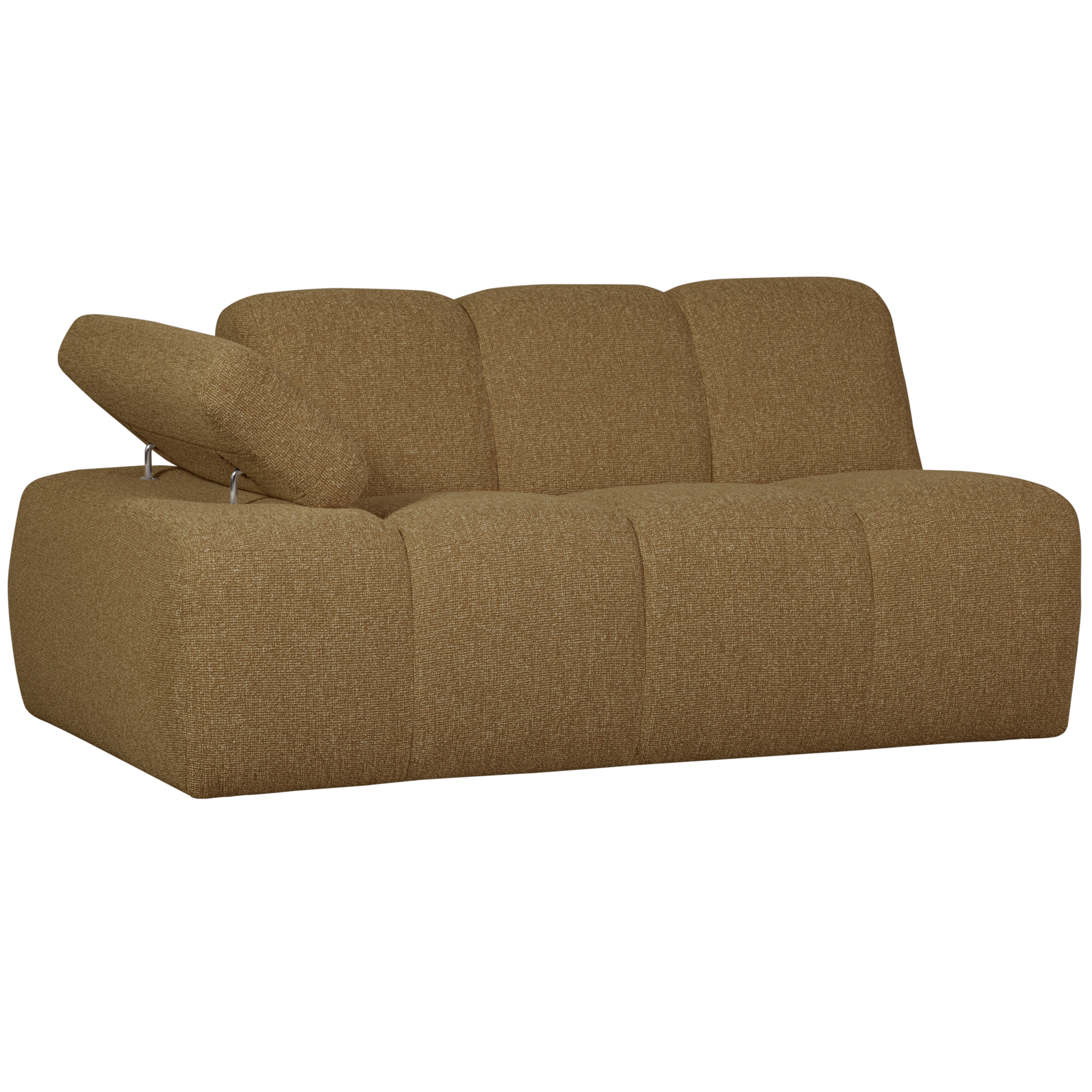 1,5-zits Bank Mojo Mojo 1,5-zits met Arm Links - Bouclé - Geel/Bruin Melange