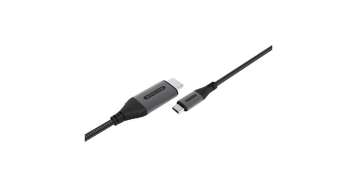 SitecomUSB-C naar HDMI 2.1 kabel  (Zwart/grijs, 1,8 meter)