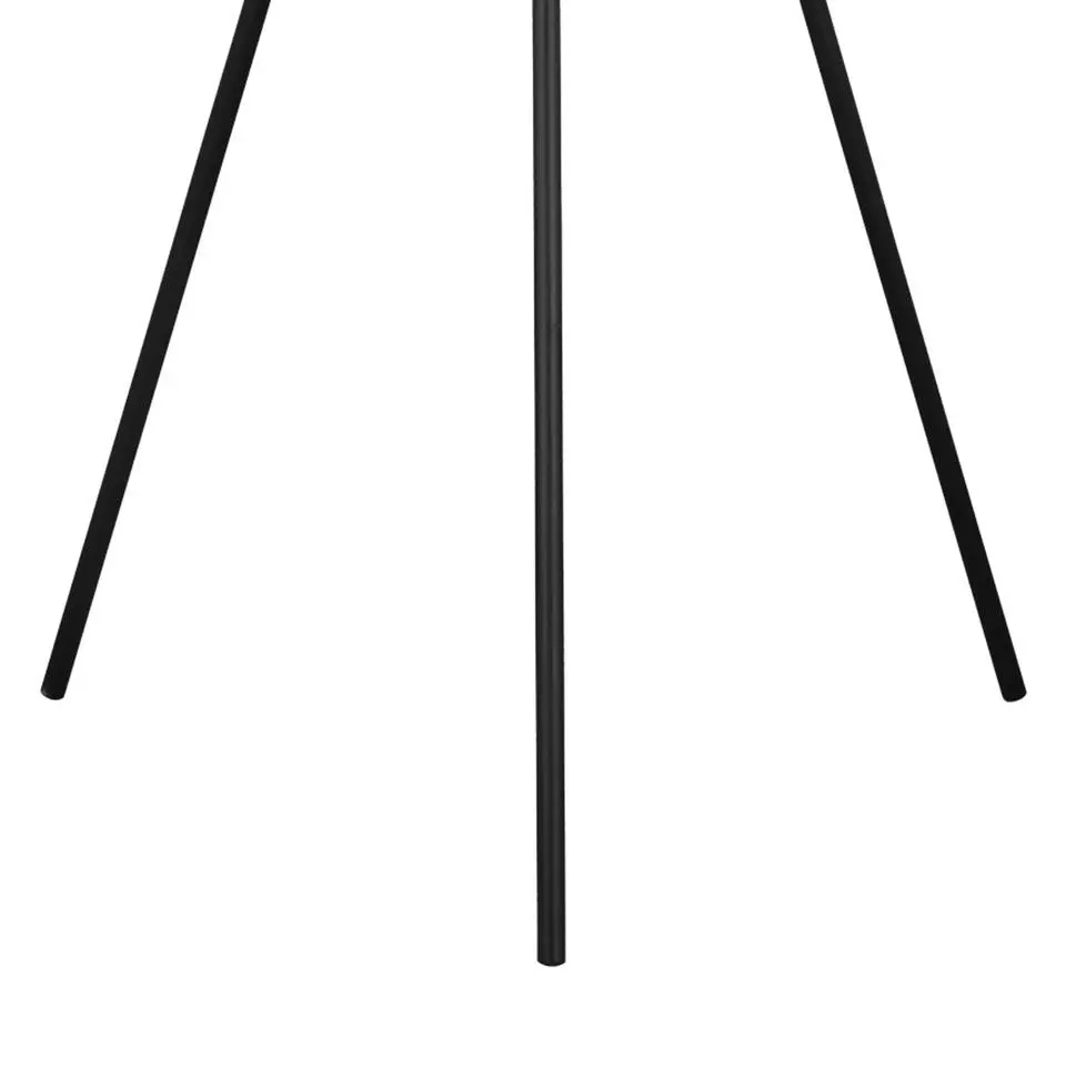 EGLO Bordesley Vloerlamp - E27 - 139 cm - Zwart/Natuur