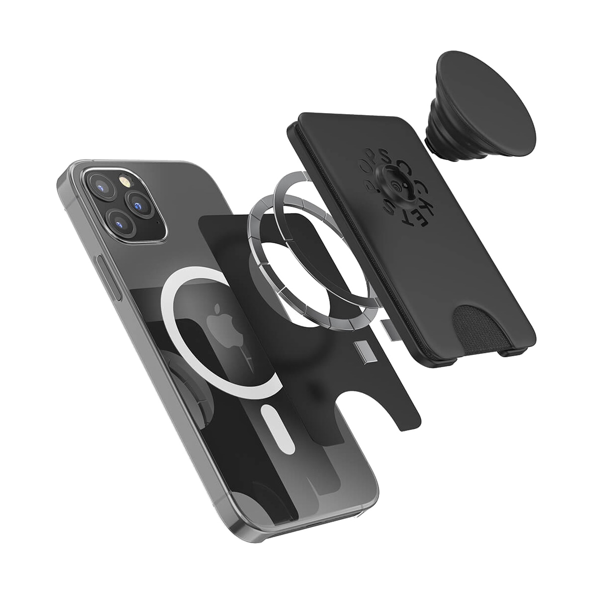 Popsockets PopWallet+ for MagSafe Svart