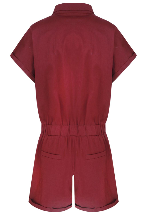 Fluresk paarse dames jumpsuit