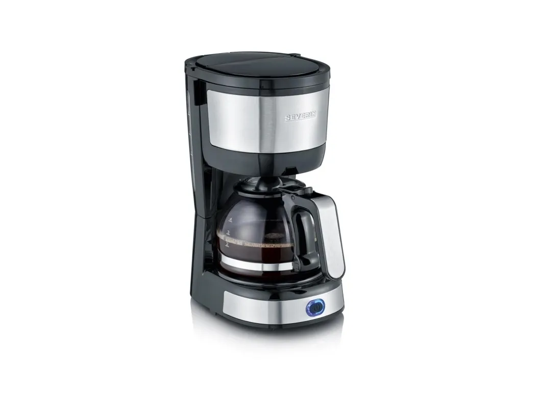 SEVERIN KA 4810 - Kaffemaskine - 10 kopper - rustfrit stål/sort