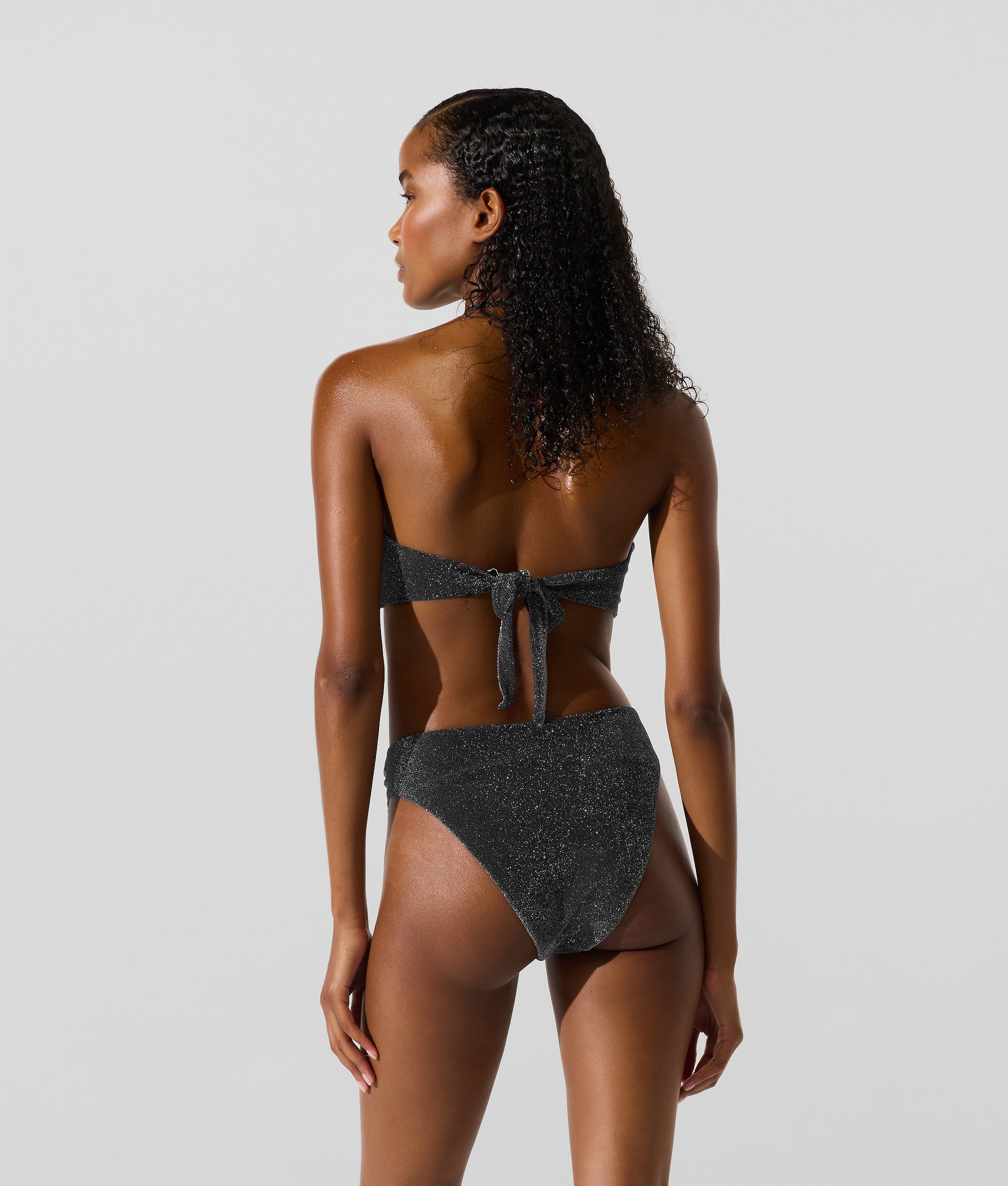 Metallic bandeau-bikinitopje