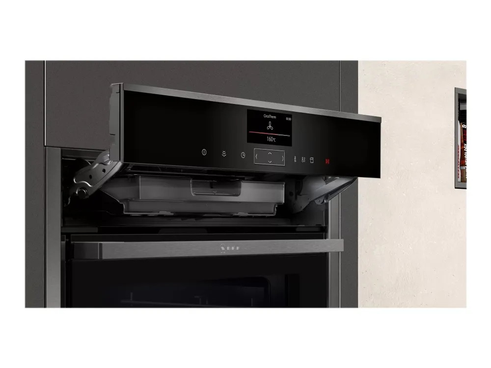 Neff N 90 B47FS26G0 - Ovn - med dampfunktion - til indbygning - Wi-Fi - niche - bredde: 56 cm - dybde: 55 cm - højde: 59.5 cm - med selv-rengøring - Klasse A  - grafitgrå