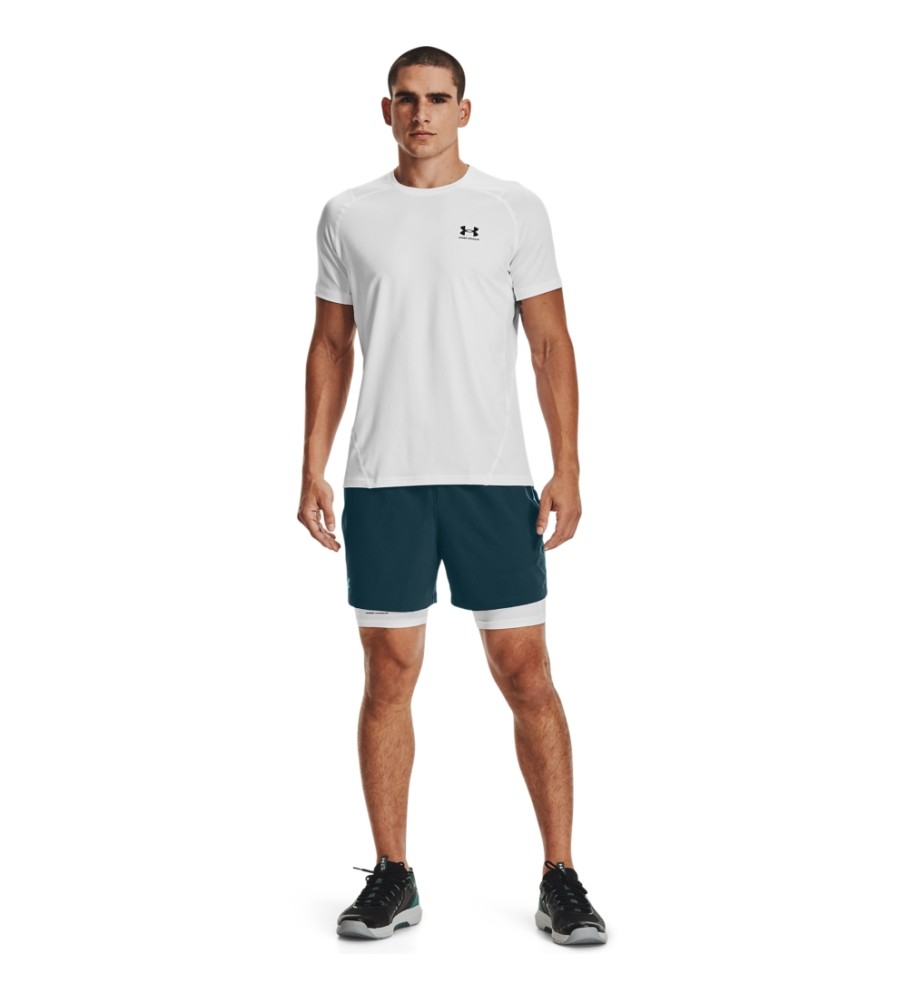 Calção de compressão Under Armour HeatGear Armour, branco